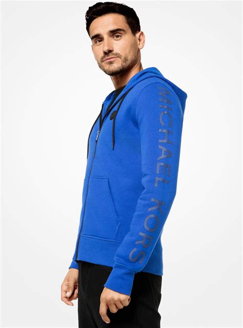 michael kors logo fleece zip-up hoodie|farfetch Michael Kors hoodie.